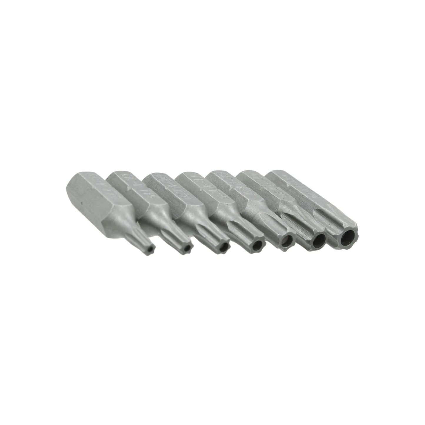 Puntas de desarmador Torx de seguridad, juego de 7 bits estrella con orificio para tornillos antirrobo