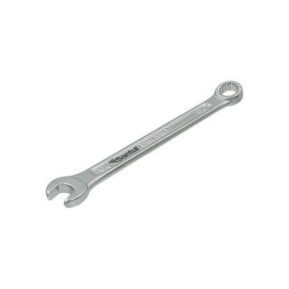 Llave mixta estándar Santul 1/4", acabado cromado brillante para apriete de tuercas y tornillos.