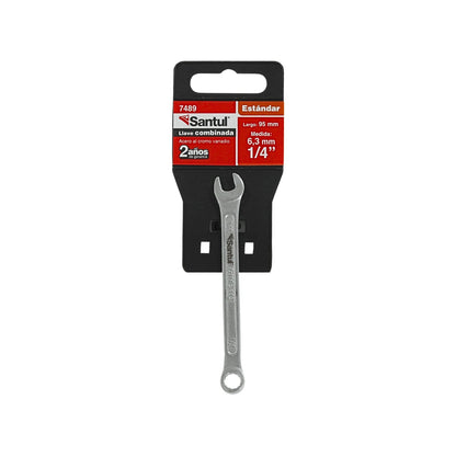 Llave mixta Santul 1/4" (6.3mm) estándar, acero cromo vanadio