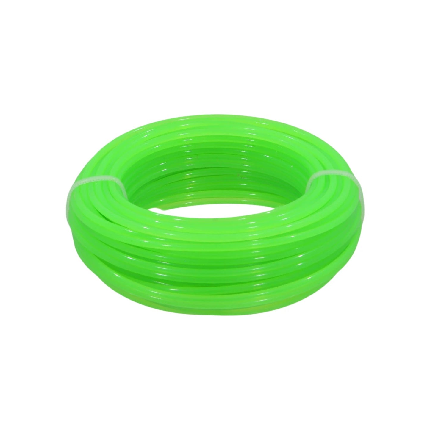 Hilo para desbrozadora redondo verde 2mm, línea de nylon brillante para corte de césped y jardín.