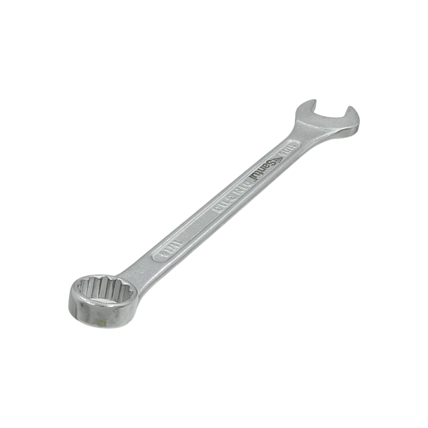 Llave mixta Santul 11/16 estándar cromada, de boca y estrella para mecánica.
