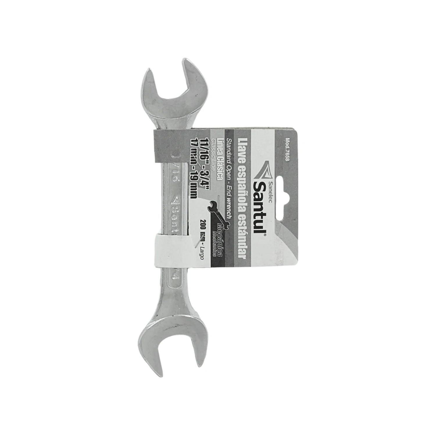 Llave española estándar Santul 11/16-3/4 pulgadas 17-19mm larga para taller mecánico