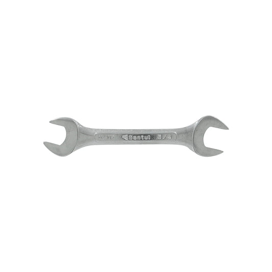 Llave española Sentul 11/16 y 3/4 pulgadas doble boca, acabado cromado para tuercas y tornillos