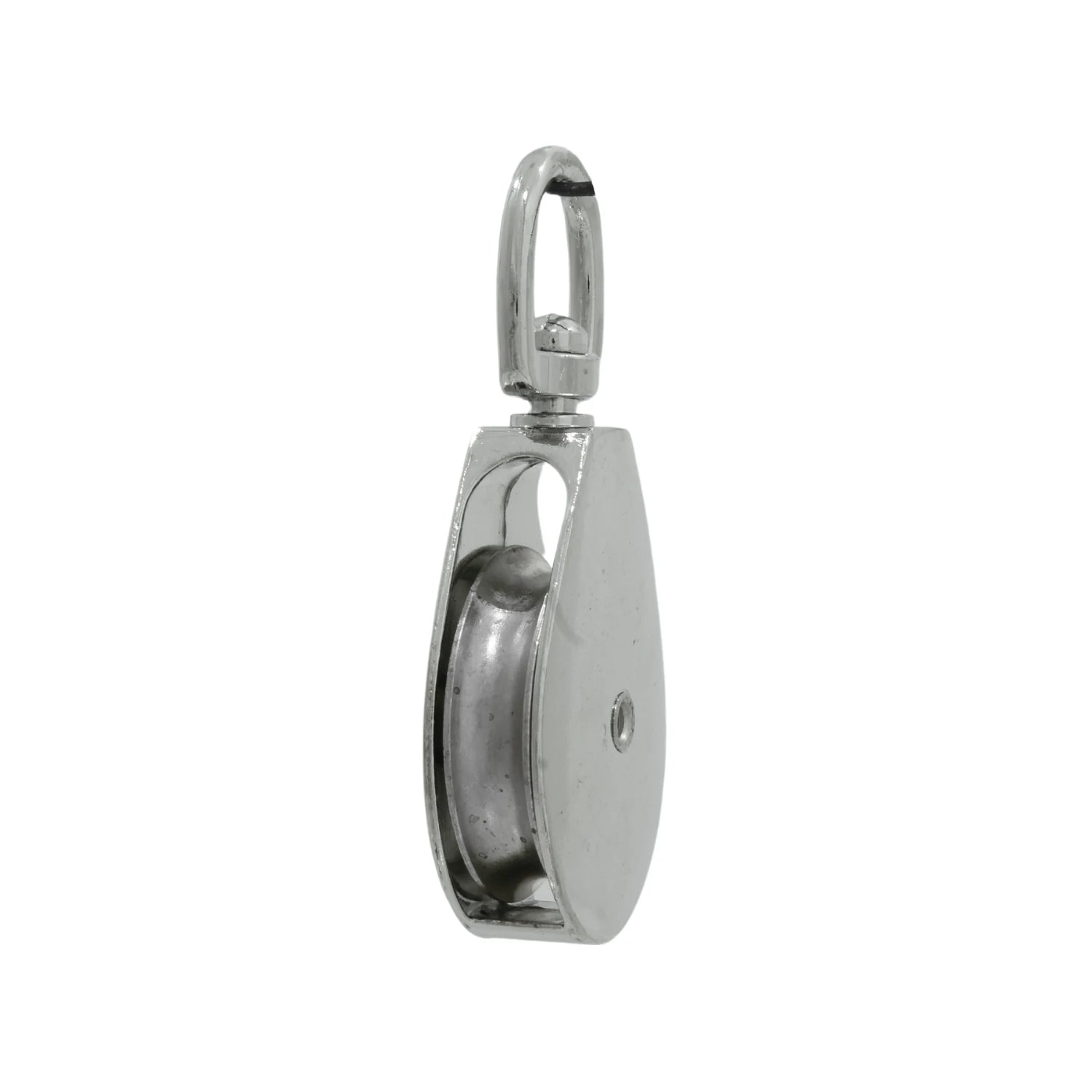 Garrucha de polea sencilla de metal con ojo giratorio, para noria y sistemas de elevación de carga ligera.