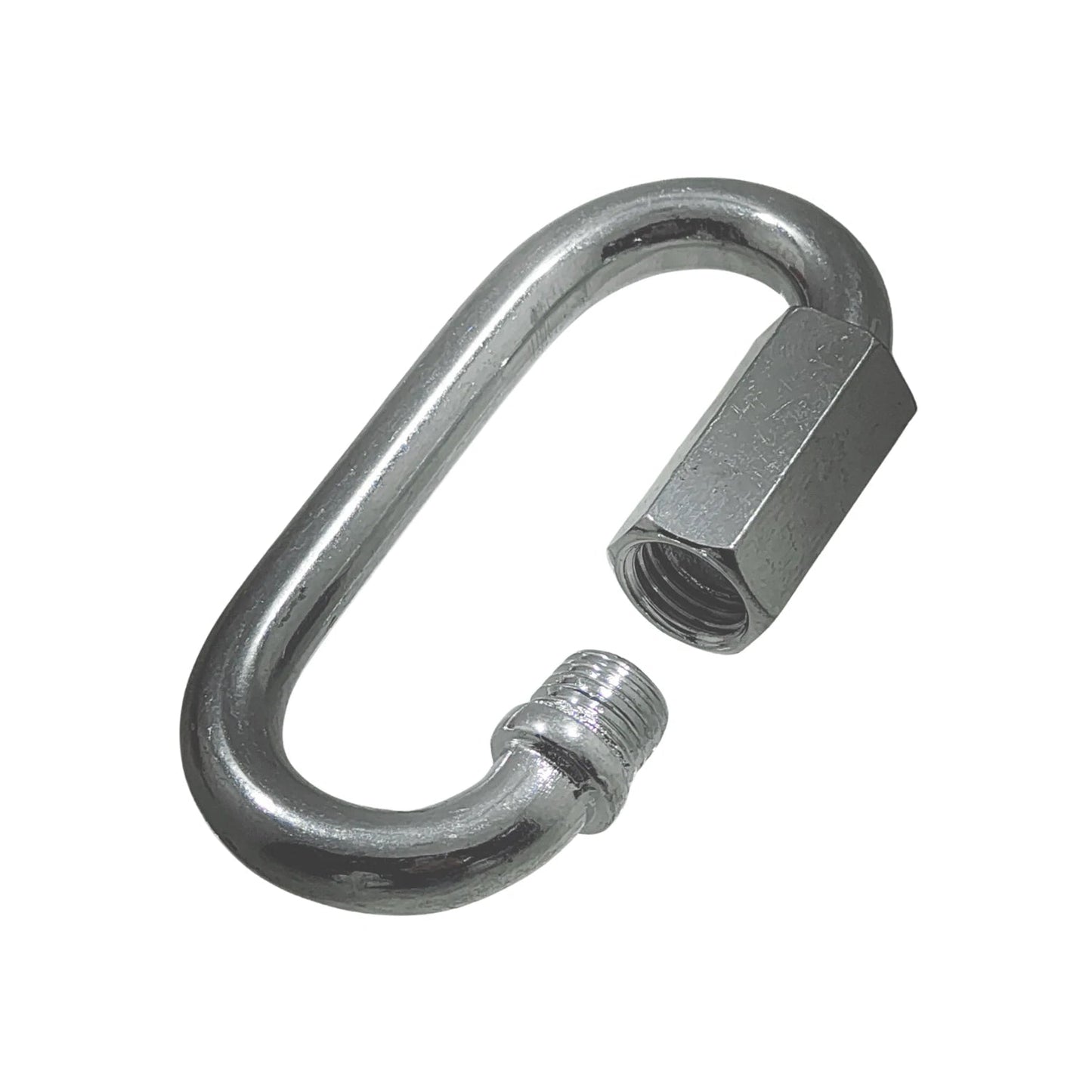 Bandola con seguro de acero, eslabón rápido con rosca hexagonal para conexiones fiables.