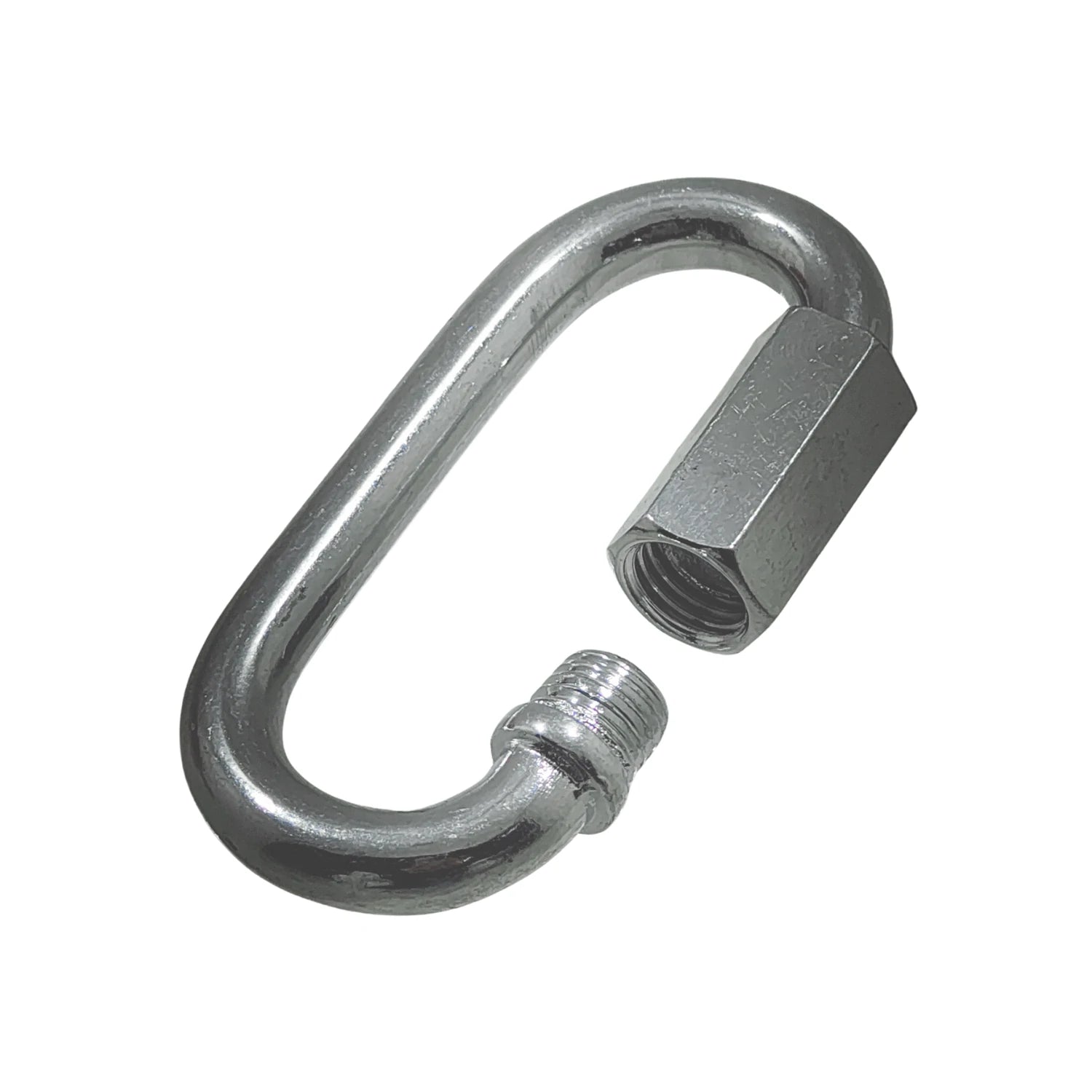 Bandola con seguro de acero, eslabón rápido con rosca hexagonal para conexiones fiables.