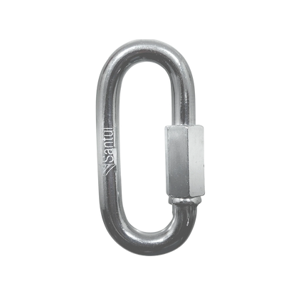 Bandola con seguro Santul de acero galvanizado, conector ovalado metálico para uniones de seguridad y cadenas