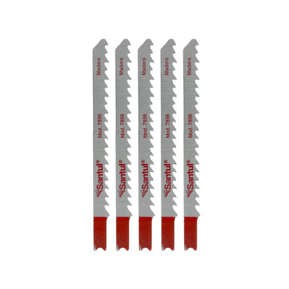 Segueta para caladora corte madera/plástico 5 piezas tipo "U" Santul 7856
