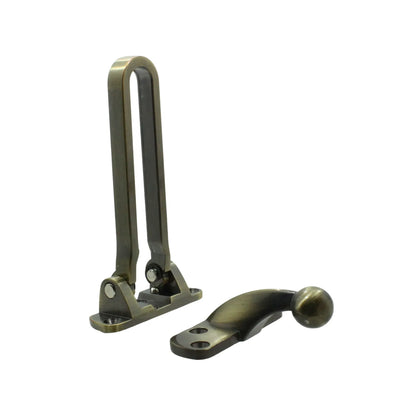 Cerrojo de seguridad para puertas, tipo barra abatible con acabado bronce envejecido