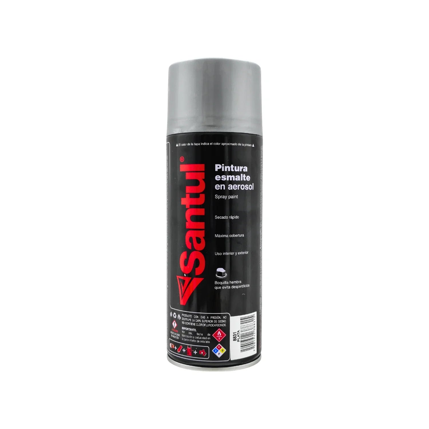 Pintura en aerosol plata metálico 300 ml Santul 8831