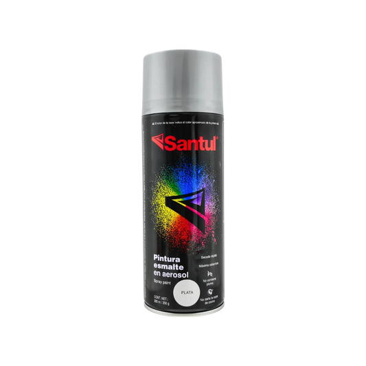 Pintura en aerosol plata metálico 300 ml Santul 8831