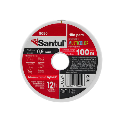 Hilo para pescar .90 mm x 100 m multicolor Santul 9080