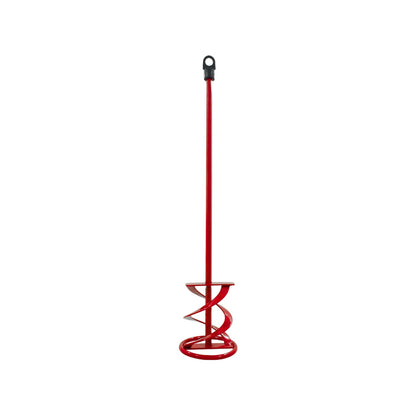 Revolvedor de pintura rojo para taladro, 16 pulgadas, aspa helicoidal, para mezclar pintura, mortero y resina.
