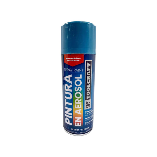 Pintura en aerosol azul real Toolcraft 400ml, esmalte acrílico resistente a corrosión, secado rápido
