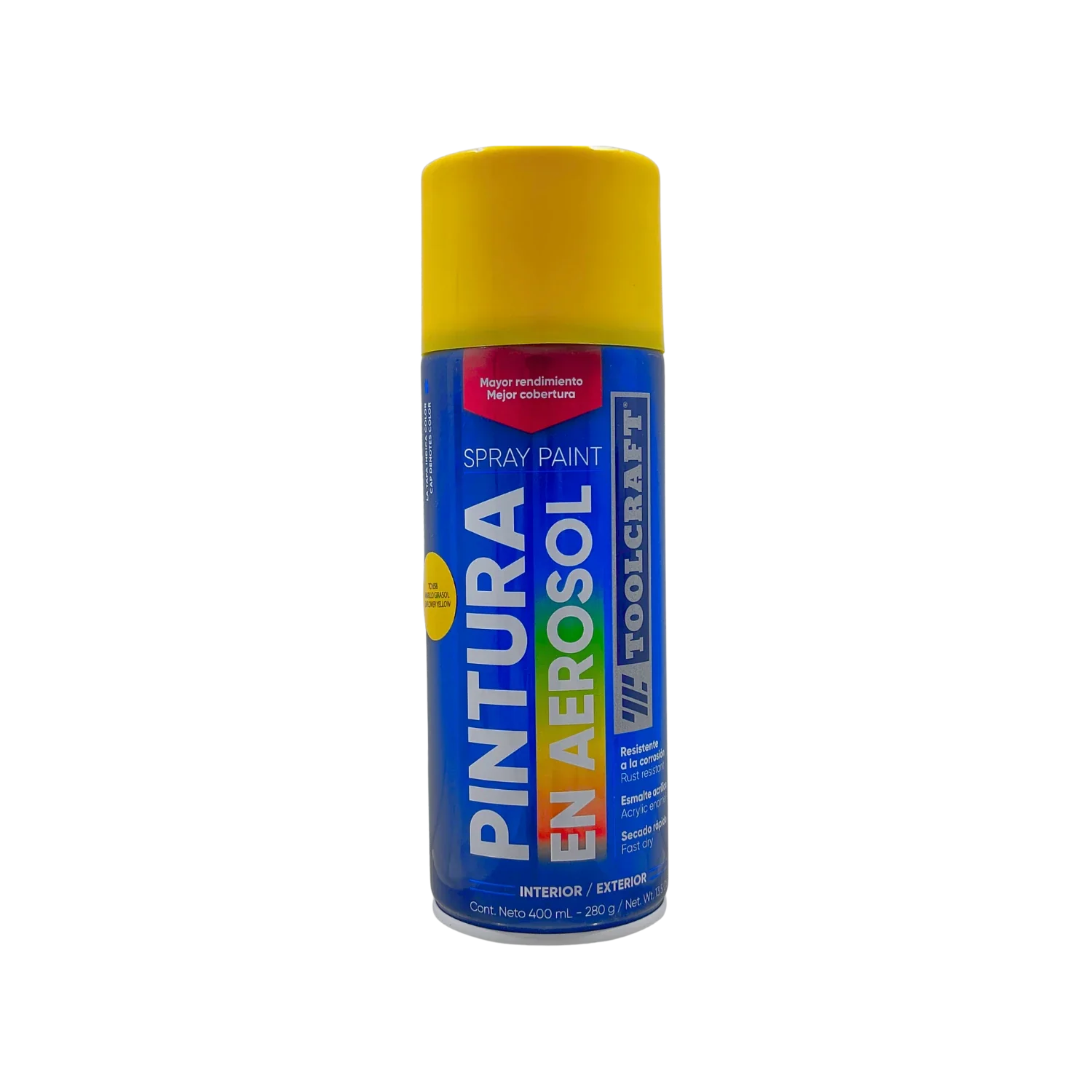 Pintura en aerosol amarillo mediano 400 ml Toolcraft TC1658