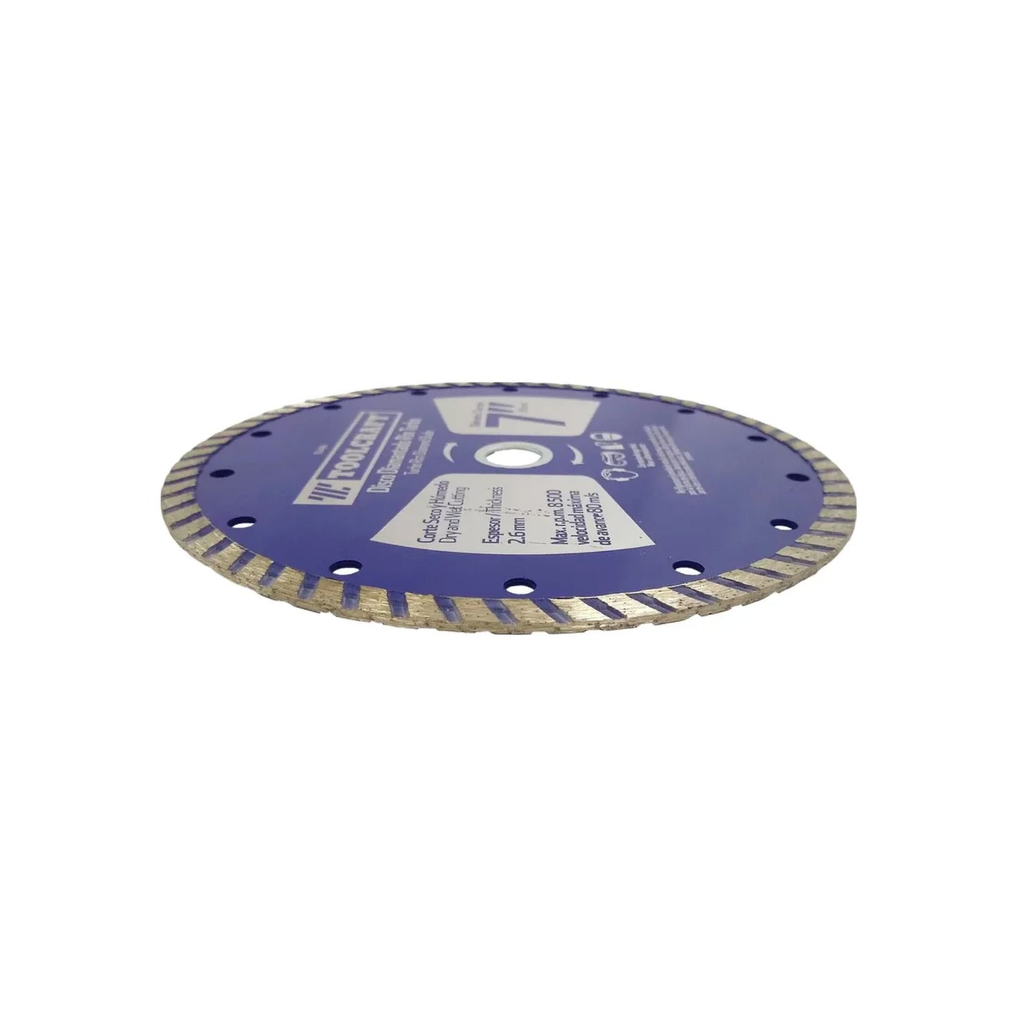 Disco 7" corona continua Toolcraft TC4494 turbo diamantado
