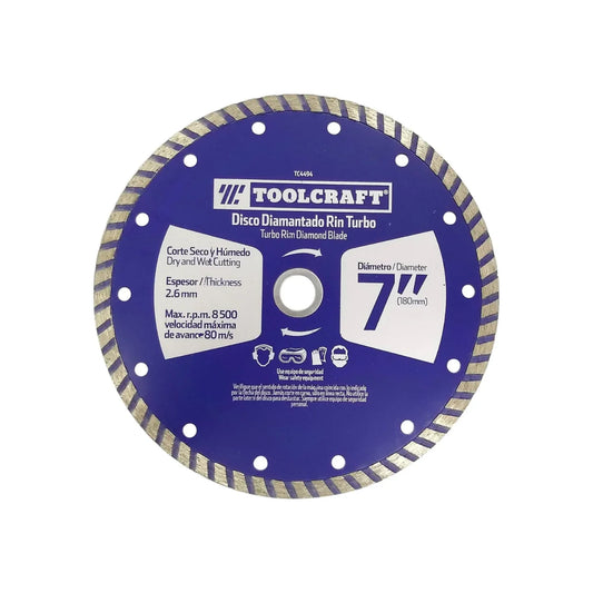 Disco 7" corona continua Toolcraft TC4494 turbo diamantado